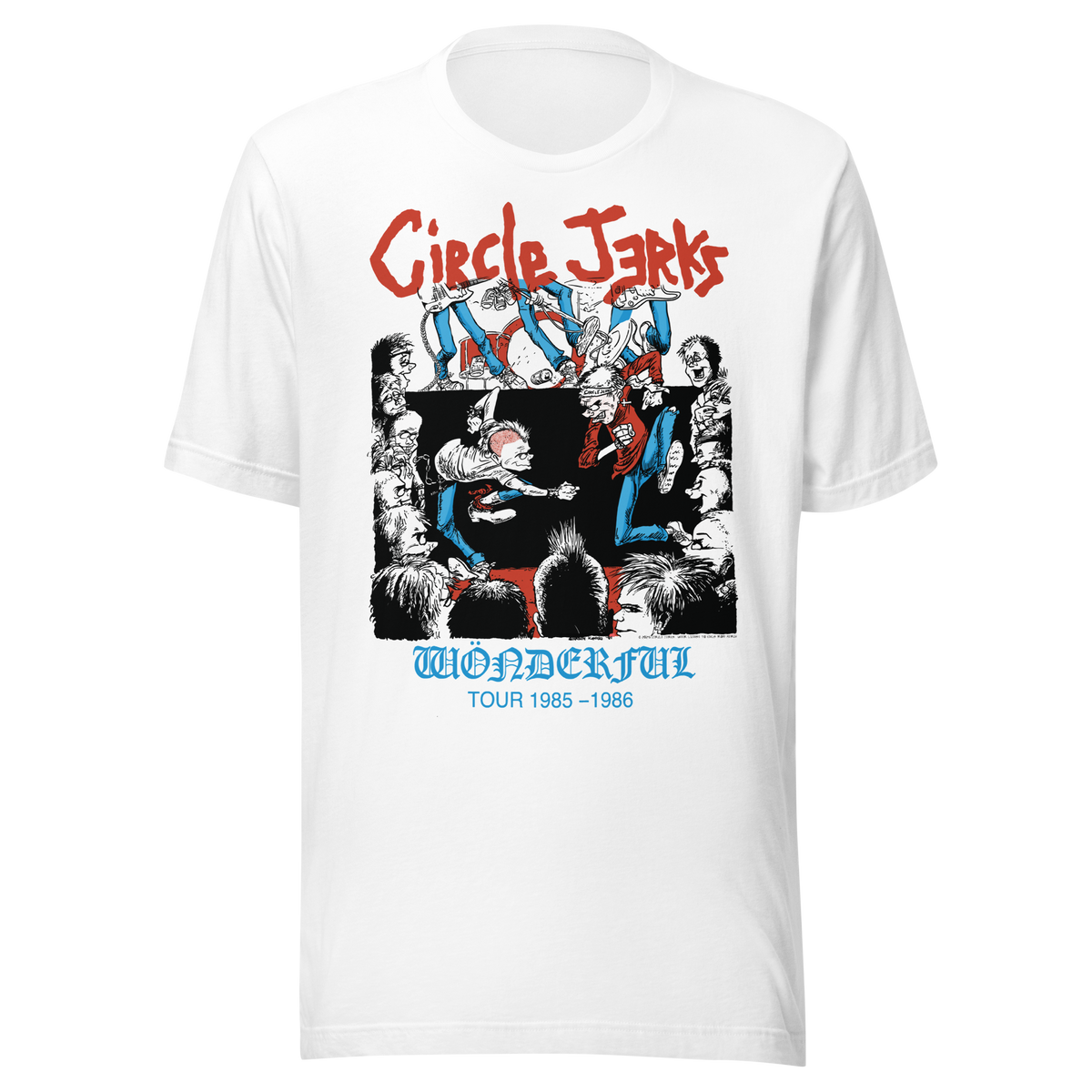 Stakes - Circle Jerks 1986 Wonderful Tour Vintage T-Shirt - White
