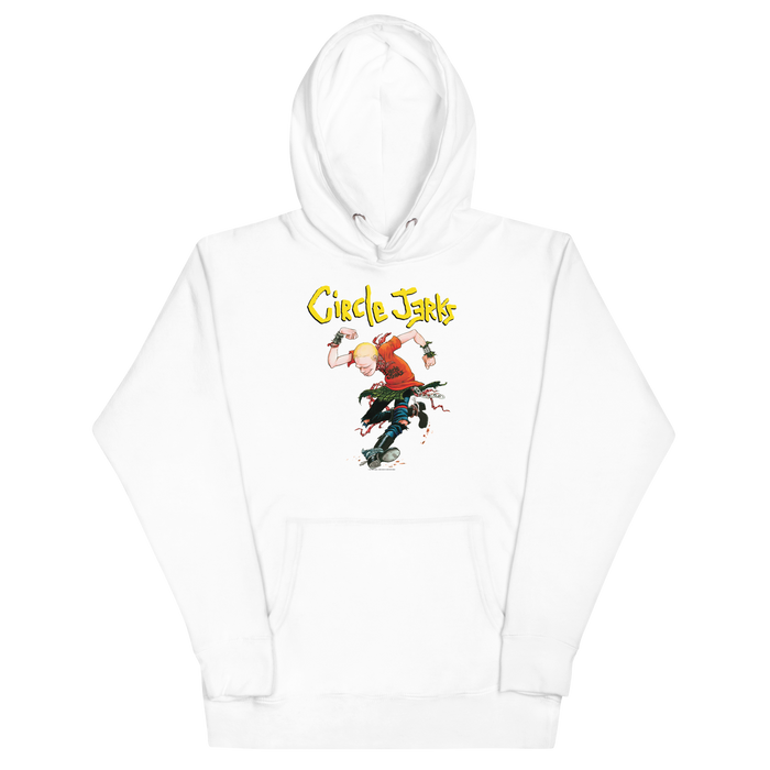 Stakes - Circle Jerks Kick It Hoodie - White
