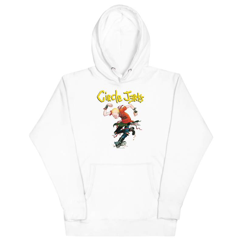 Stakes - Circle Jerks Kick It Hoodie - White