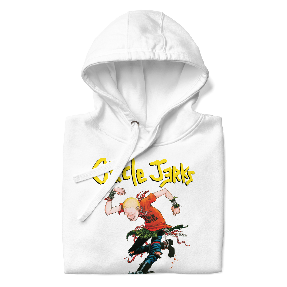 Stakes - Circle Jerks Kick It Hoodie - White