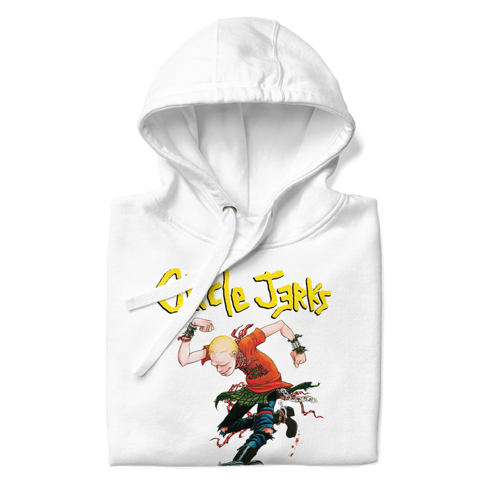 Stakes - Circle Jerks Kick It Hoodie - White