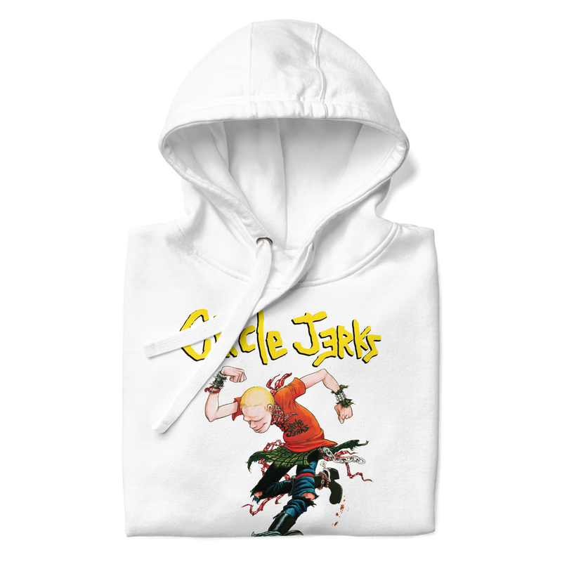 Stakes - Circle Jerks Kick It Hoodie - White