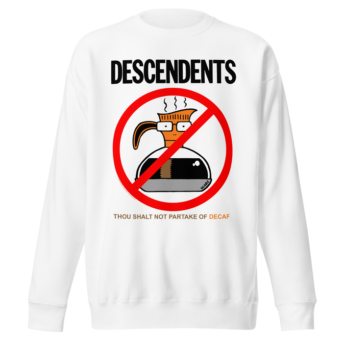 Stakes - Descendents Thou Shalt Not Decaf Sweatshirt - White
