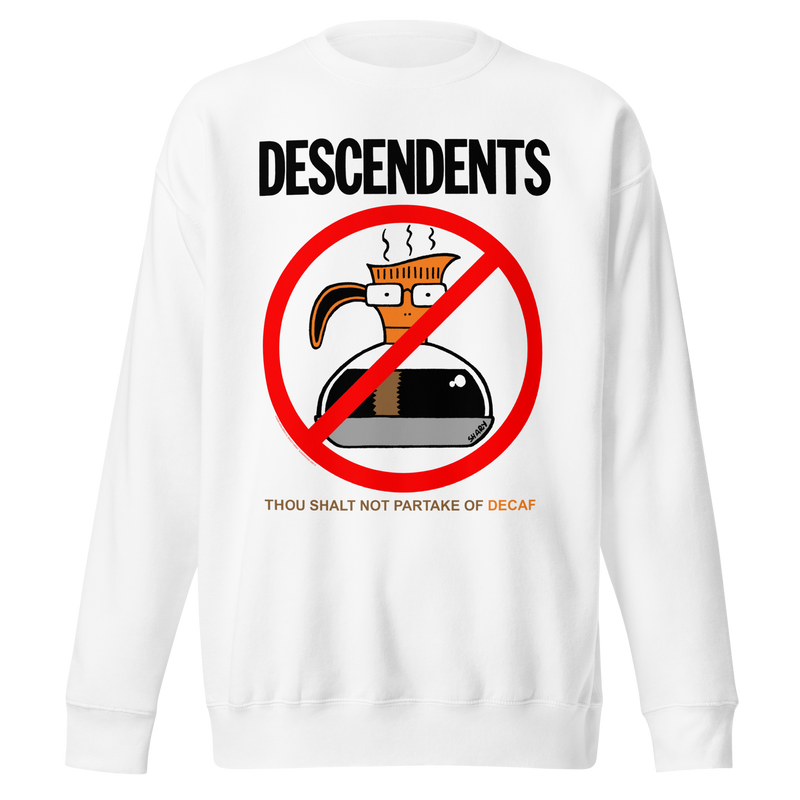 Stakes - Descendents Thou Shalt Not Decaf Sweatshirt - White