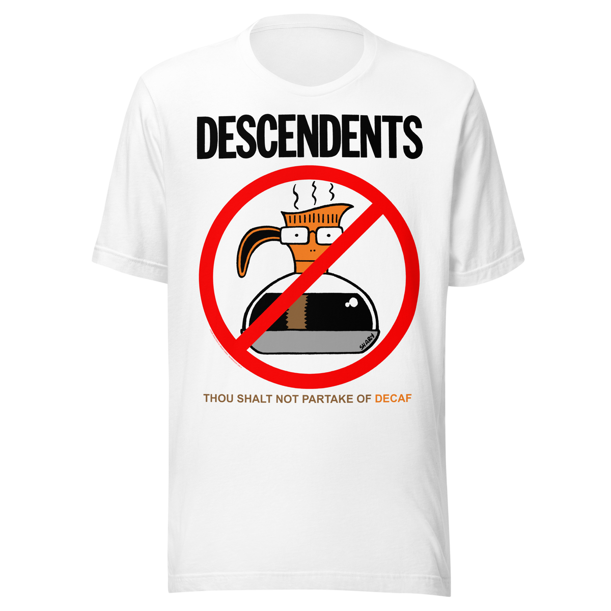 Stakes - Descendents Thou Shalt Not Decaf T-Shirt - White