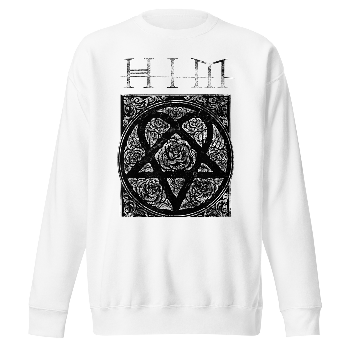 Stakes - HIM - Chapel Jumbo Print Sweatshirt - White