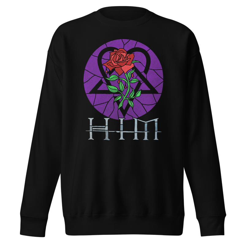 Stakes - HIM - Stained Glass Jumbo Print Sweatshirt - Black