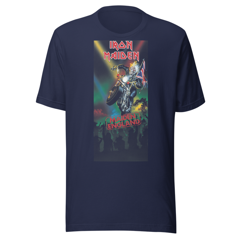Stakes - Iron Maiden - Maiden, UK Jumbo Print T-Shirt - Navy