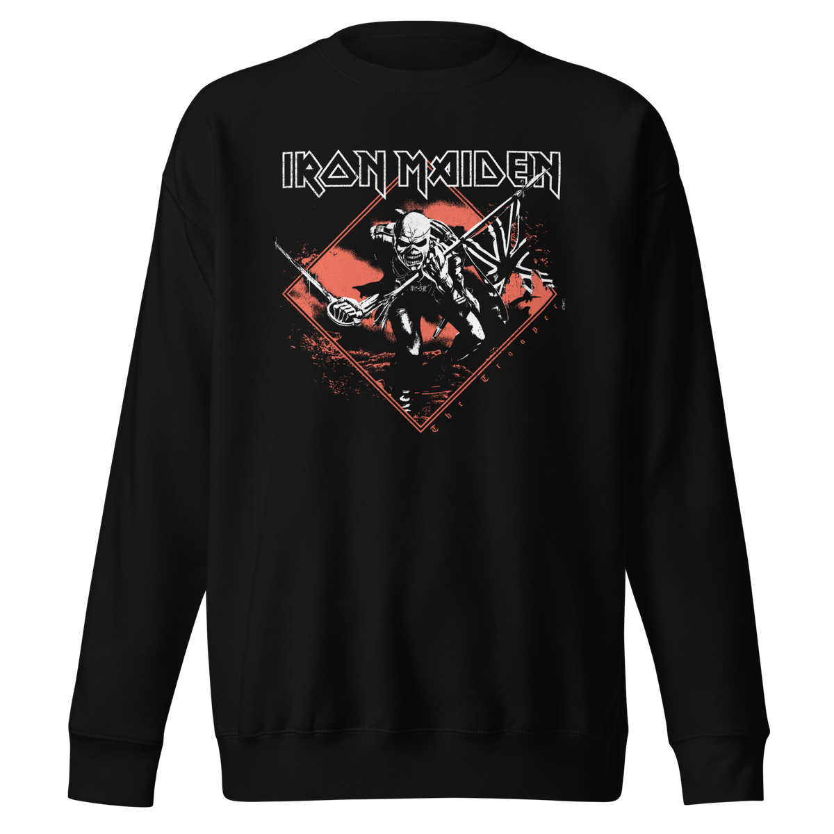Stakes - Iron Maiden - Trooper Diamond Jumbo Print Sweatshirt - Black