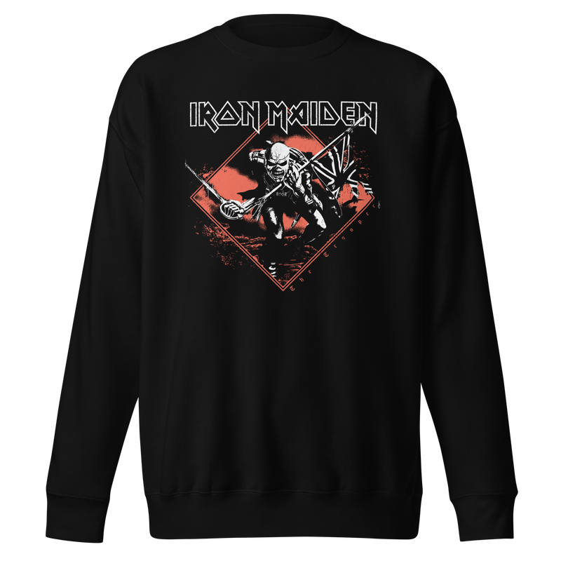 Stakes - Iron Maiden - Trooper Diamond Jumbo Print Sweatshirt - Black