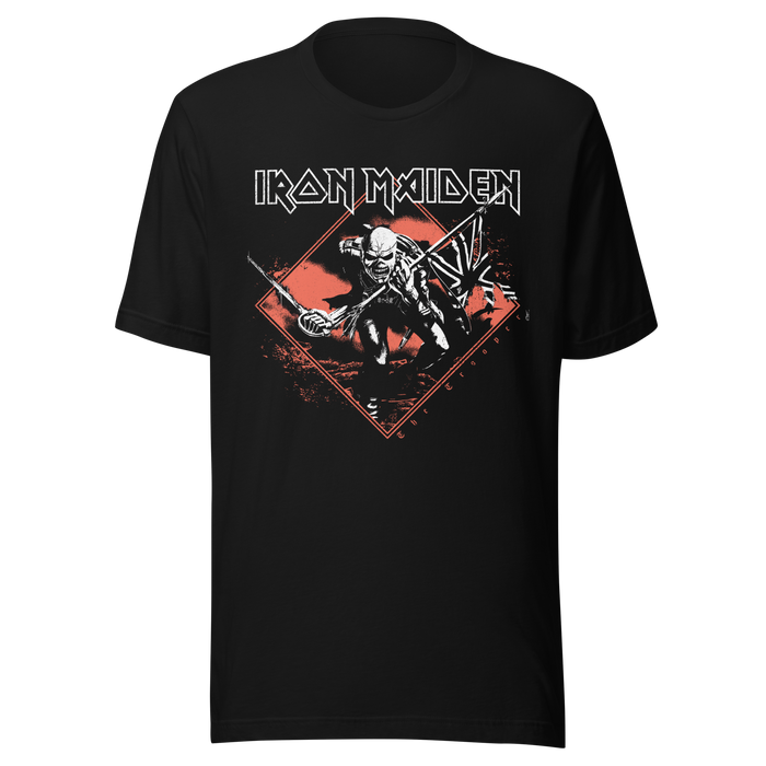 Stakes - Iron Maiden - Trooper Diamond Jumbo Print T-Shirt - Black
