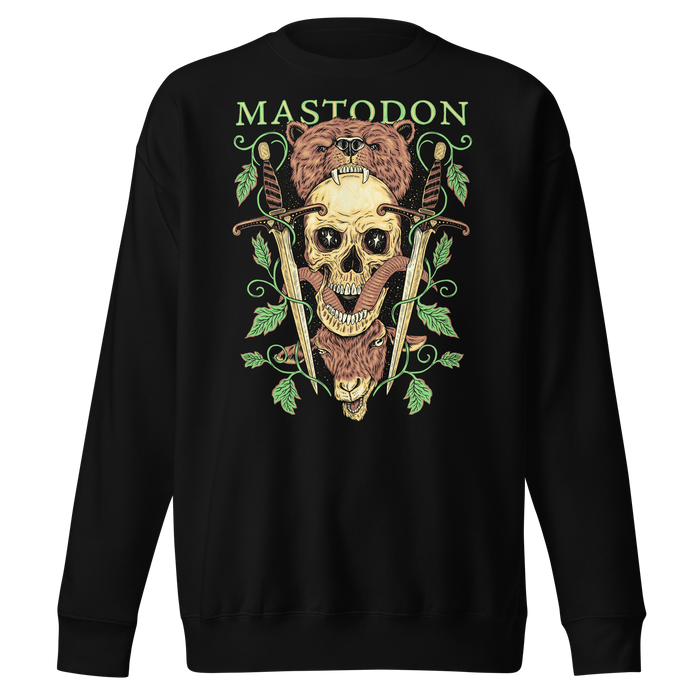 Stakes - Mastodon - On the Road Jumbo Print Sweatshirt - Black