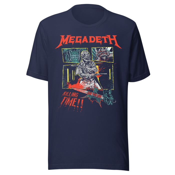 Stakes - Megadeth - Killing Time Jumbo Print T-Shirt - Navy