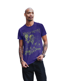 MegaDeth - See No Evil Jumbo Print T-Shirt - Purple