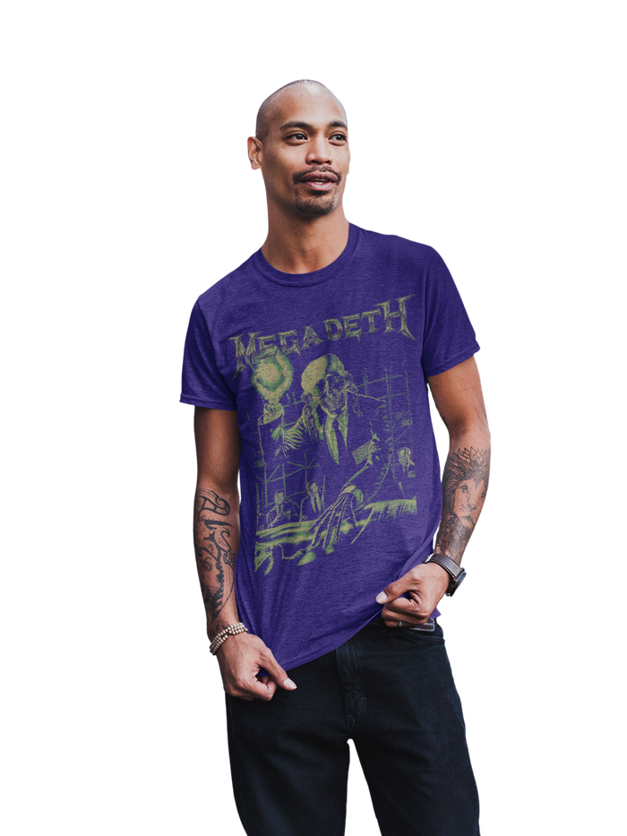 MegaDeth - See No Evil Jumbo Print T-Shirt - Purple