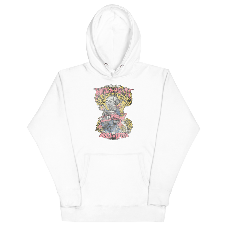 MegaDeth - Vintage Built for Speed Classic Hoodie - White