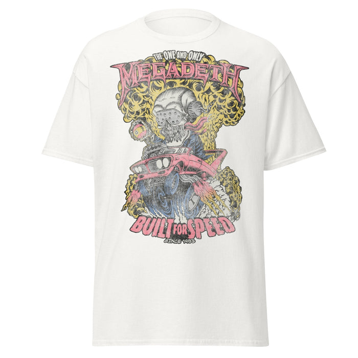 MegaDeth - Vintage Built for Speed Jumbo Print T-Shirt - White