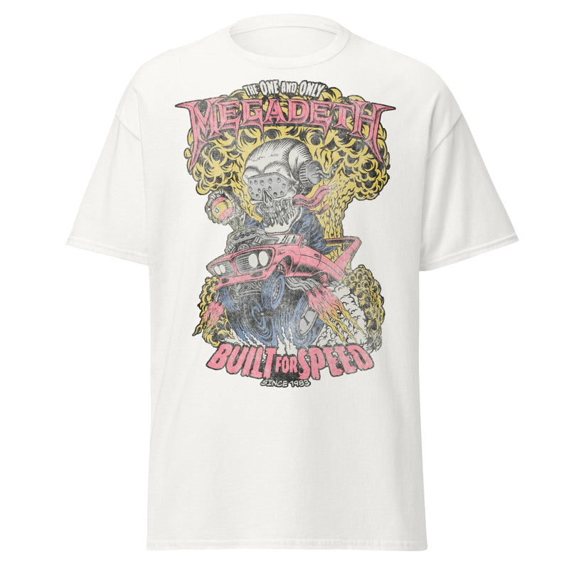 MegaDeth - Vintage Built for Speed Jumbo Print T-Shirt - White