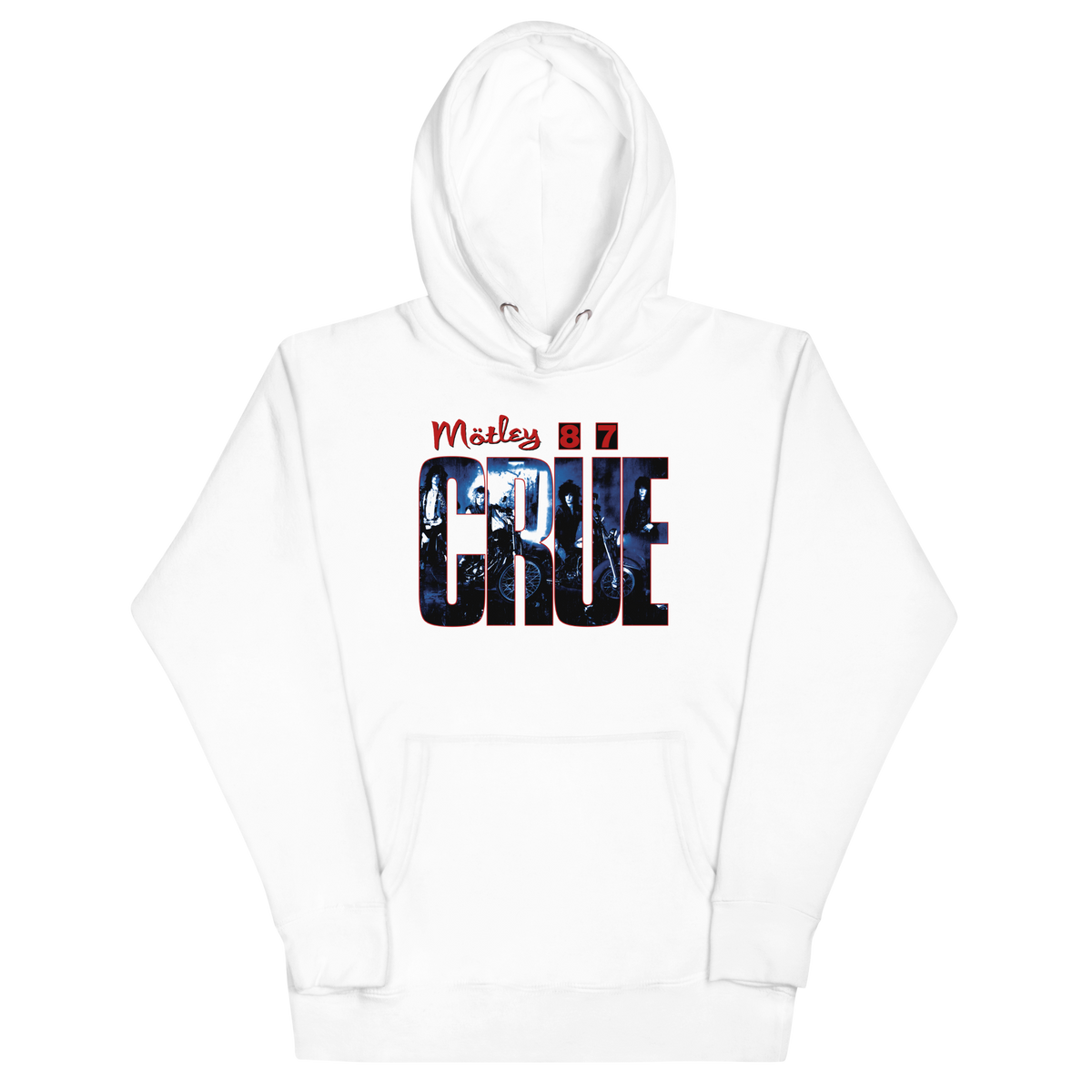 Motley Crue - 1987 Tour Vintage Classic Hoodie - White