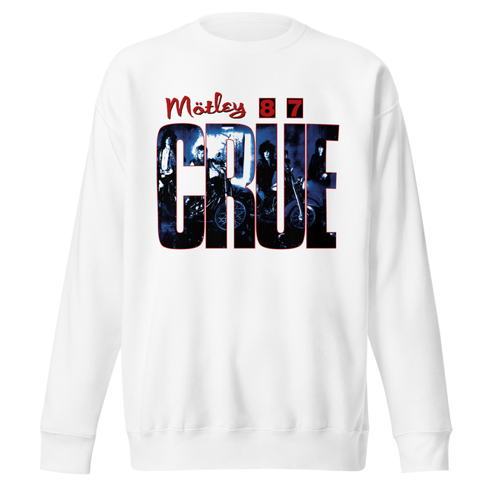 Motley Crue - 1987 Tour Vintage Jumbo Print Sweatshirt - White