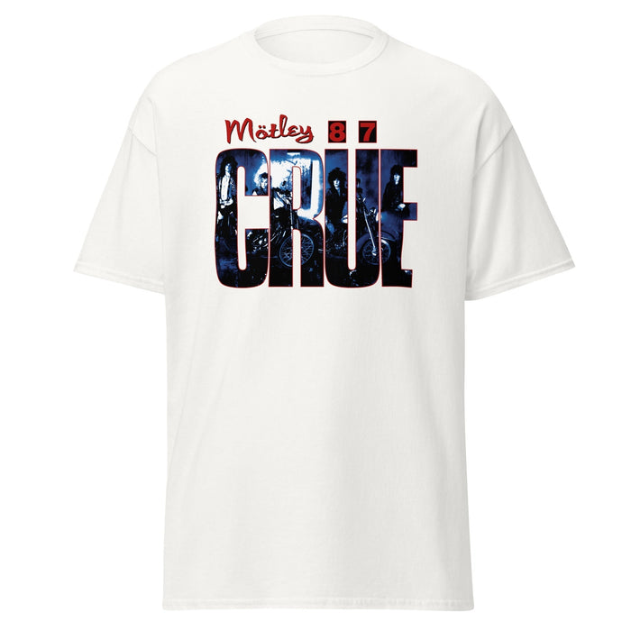 Motley Crue - 1987 Tour Vintage Jumbo Print T-Shirt - White