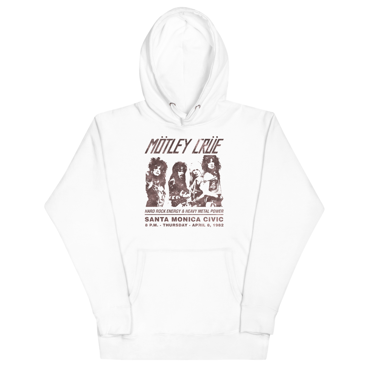 Motley Crue - '82 Santa Monica Classic Hoodie - White