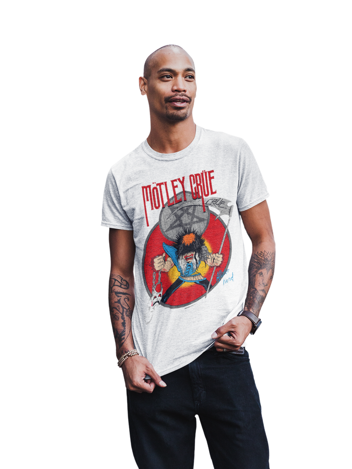 Motley Crue - Allister Reaper Jumbo Print T - White