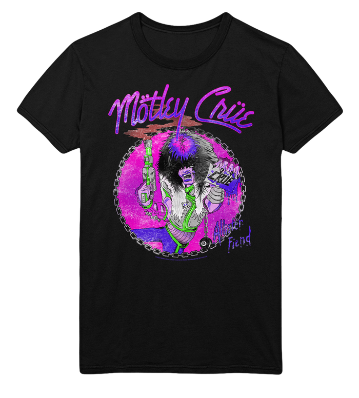 Motley Crue - Purple Allister Jumbo Print T - Black