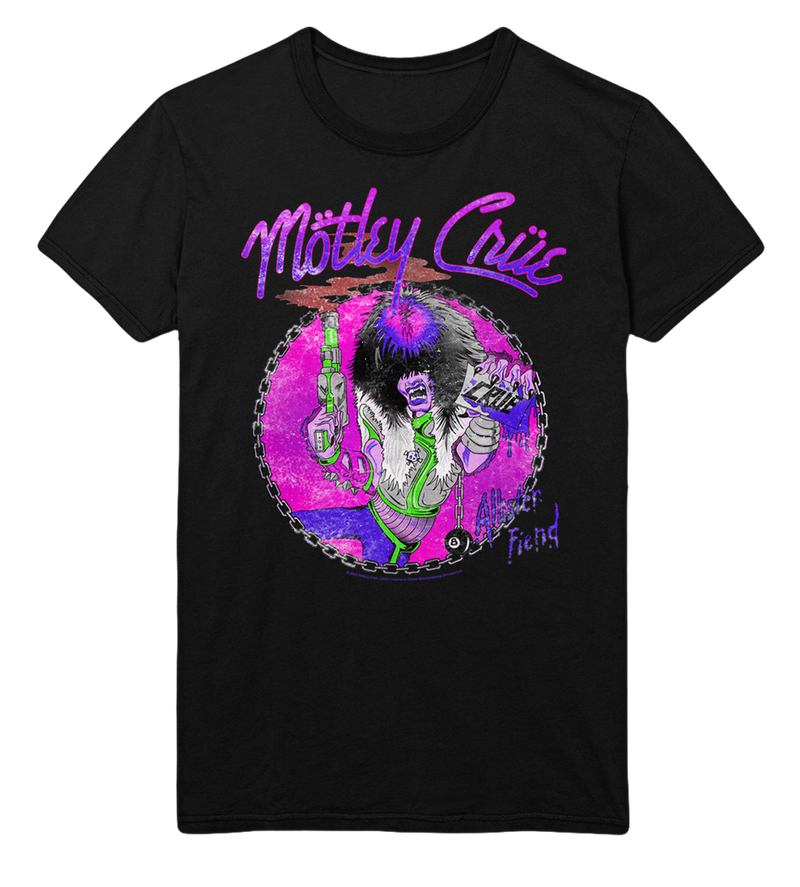 Motley Crue - Purple Allister Jumbo Print T - Black