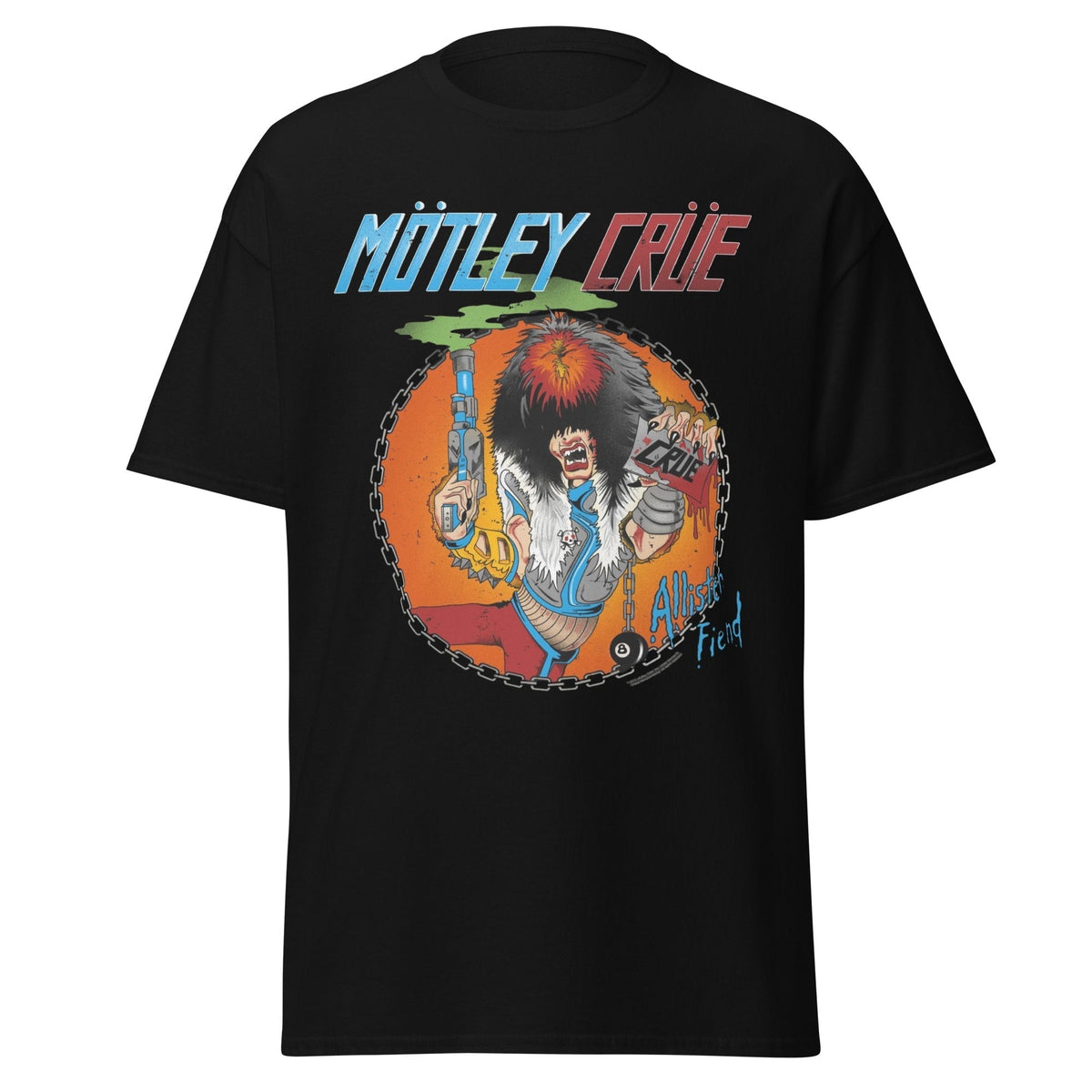 Motley Crue - Smoking Allister Jumbo Print T - Black