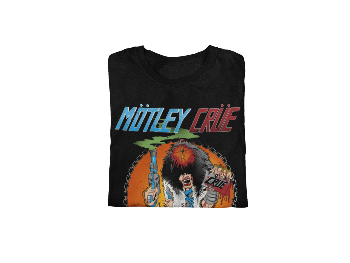 Motley Crue - Smoking Allister Jumbo Print T - Black