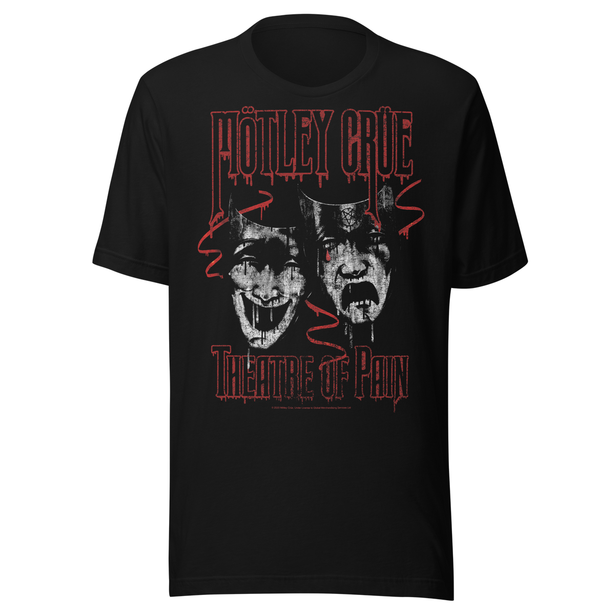 Stakes - Motley Crue - Theatre of Pain Jumbo Print T-Shirt - Black