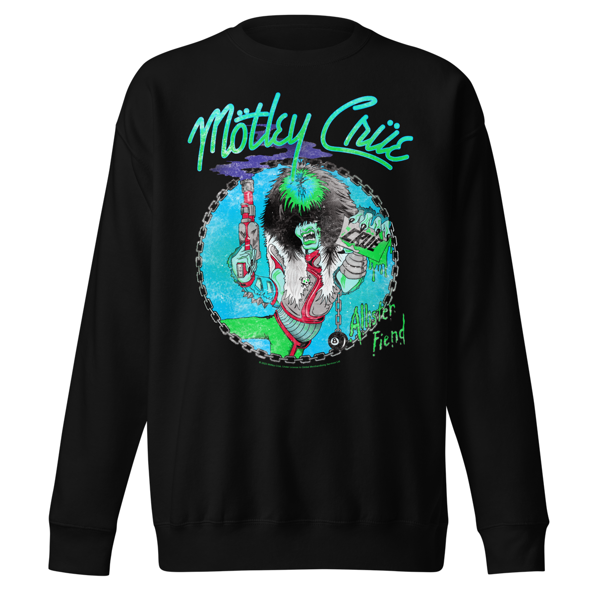 Motley Crue - Turquoise Allister Jumbo Print Sweatshirt - Black