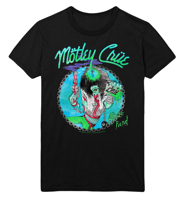 Motley Crue - Turquoise Allister Jumbo Print T - Black