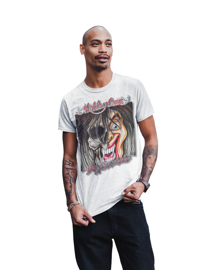 Motley Crue - Vintage Dr. Feelgood Jumbo Print T-Shirt - White