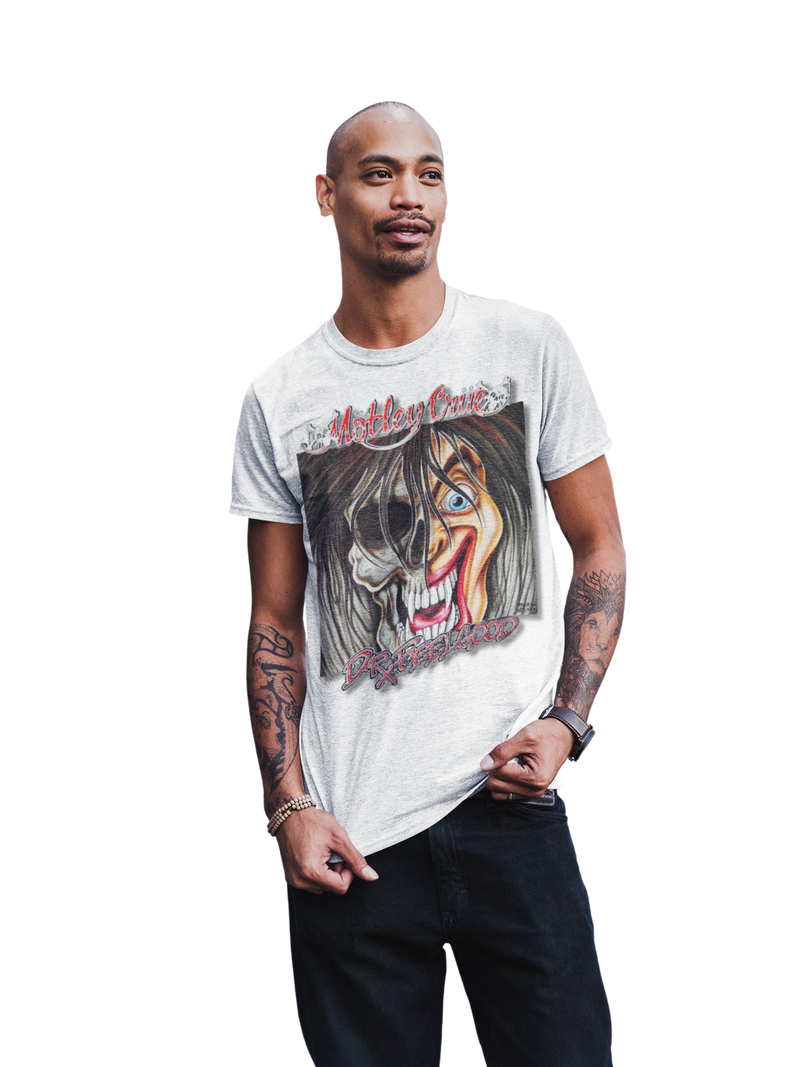 Motley Crue - Vintage Dr. Feelgood Jumbo Print T-Shirt - White