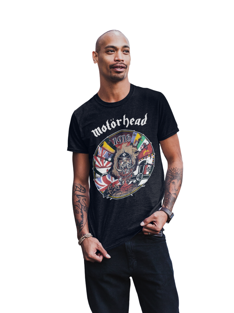 Motorhead - Vintage 1916 Jumbo Print T-Shirt - Black