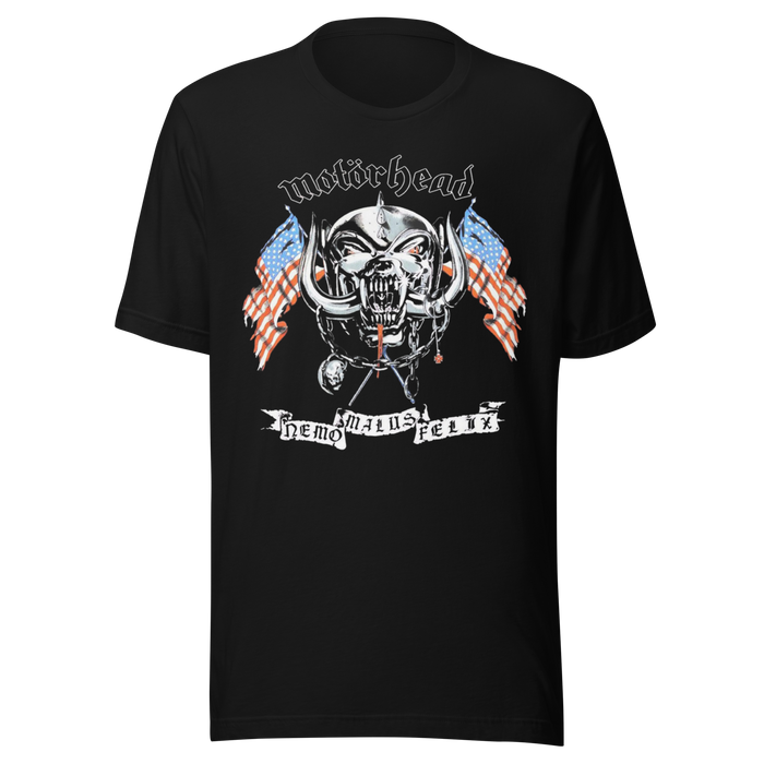 Stakes - Motorhead - Vintage 1992 Nemo Malus Felix Jumbo Print T-Shirt - Black