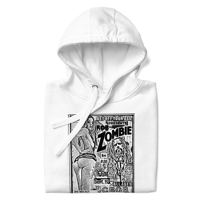 Stakes - Rob Zombie Live at the CBGB Hoodie - White