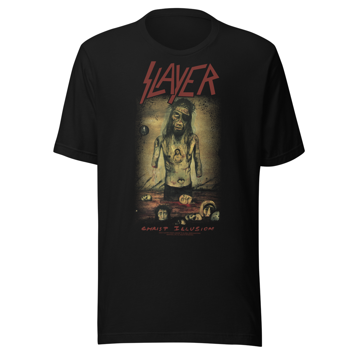 Stakes - Slayer - Christ Illusion Jumbo Print T-Shirt - Black