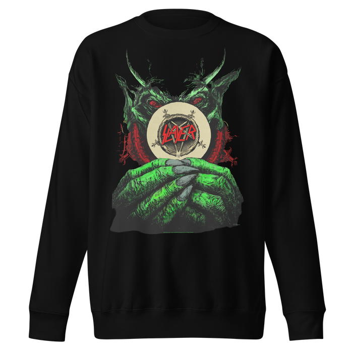 Stakes - Slayer Demon Hands Vintage Jumbo Print Sweatshirt - Black