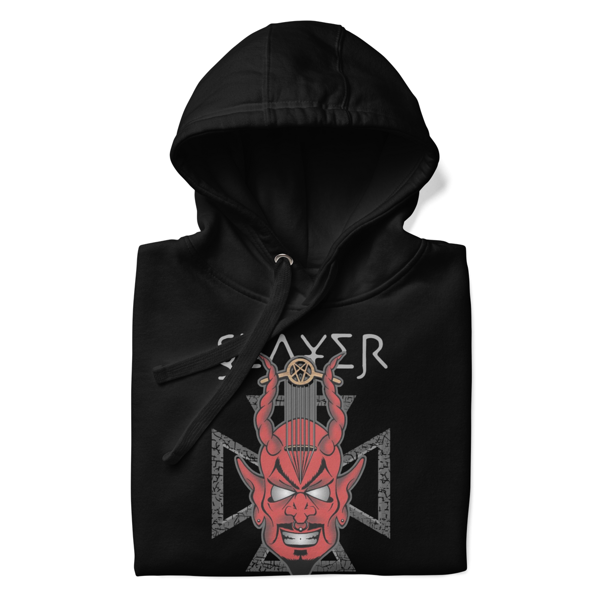 Stakes - Slayer Devil's Horns Vintage Hoodie - Black