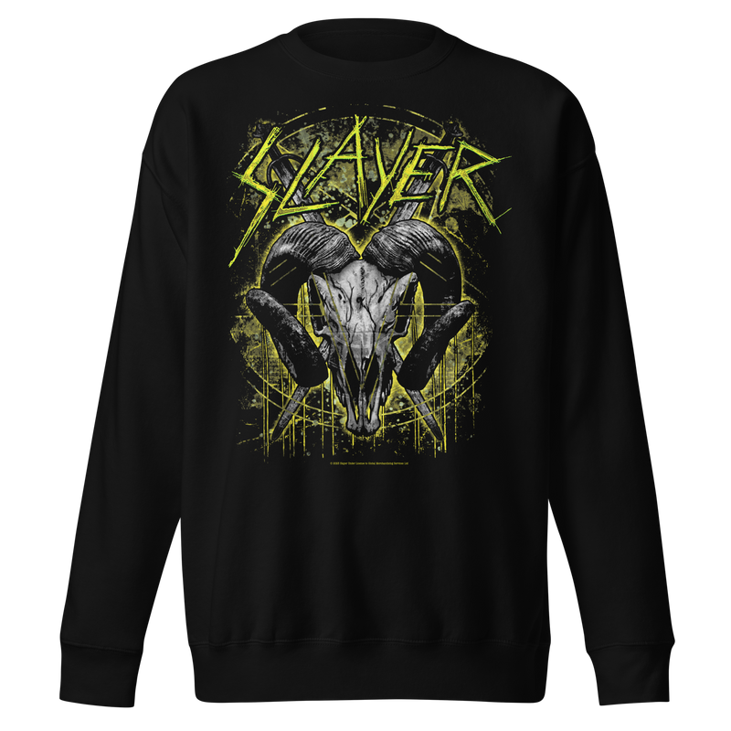 Stakes - Slayer Ram Horns Jumbo Print Sweatshirt - Black