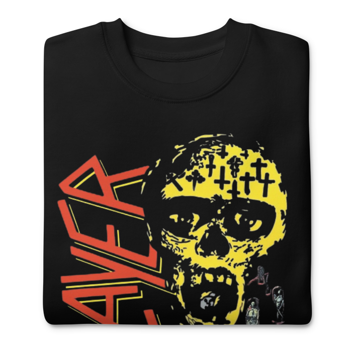 Stakes - Slayer Vintage 1990 Season's In the Abyss Jumbo Print Sweatshirt - Black
