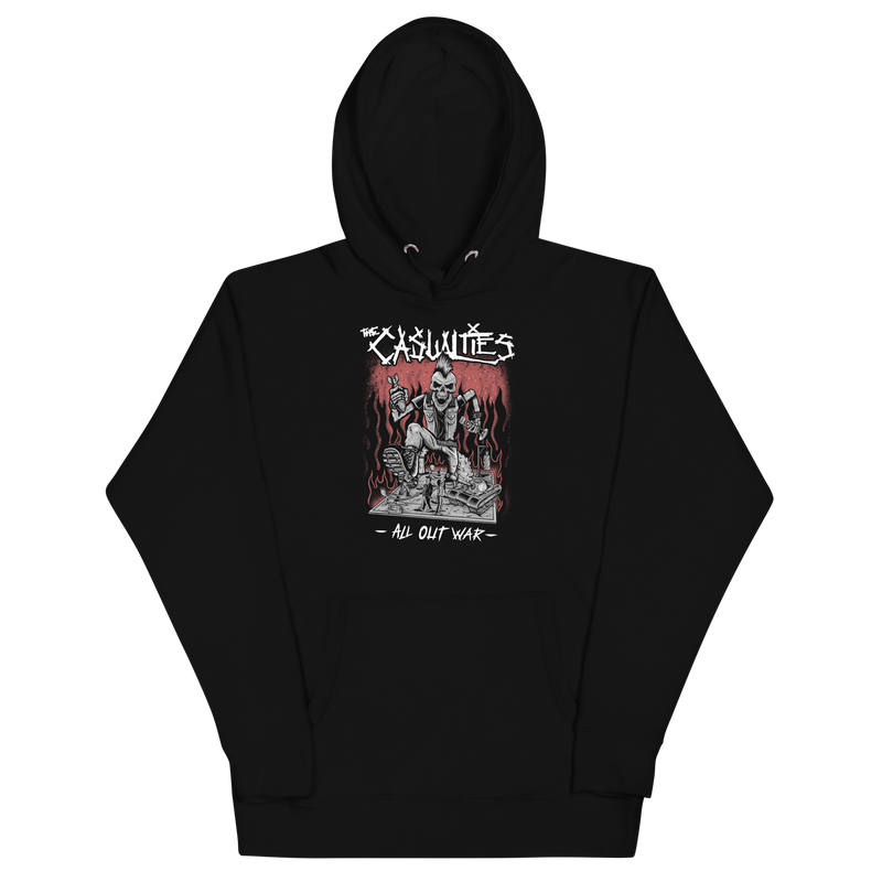 Stakes - The Casualties All Out War Hoodie - Black