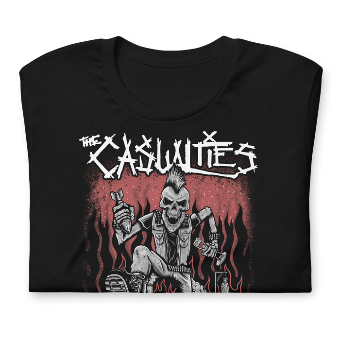 Stakes - The Casualties All Out War T-Shirt - Black