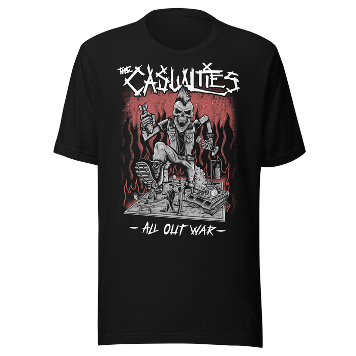 Stakes - The Casualties All Out War T-Shirt - Black