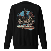 Stakes - Waylon Jennings A Little Outlaw in Em Sweatshirt - Black