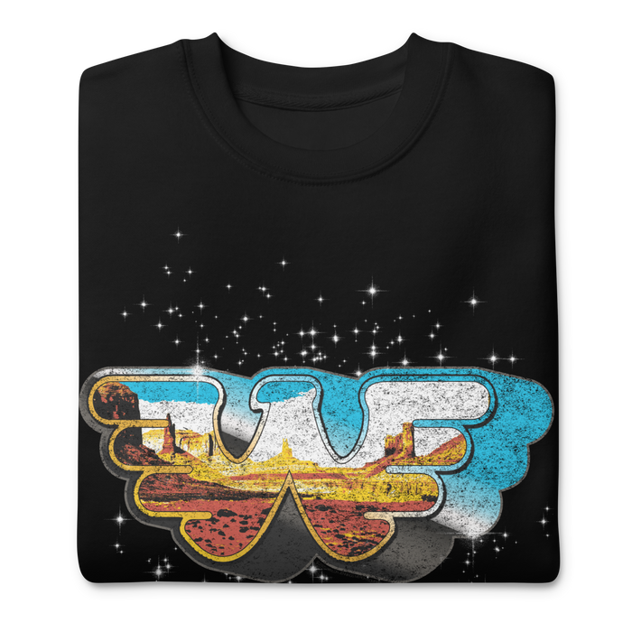 Stakes - Waylon Jennings Eagle W Sweatshirt - Black