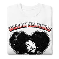 Stakes - Waylon Jennings Ladies Love Outlaws Sweatshirt - White